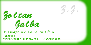 zoltan galba business card